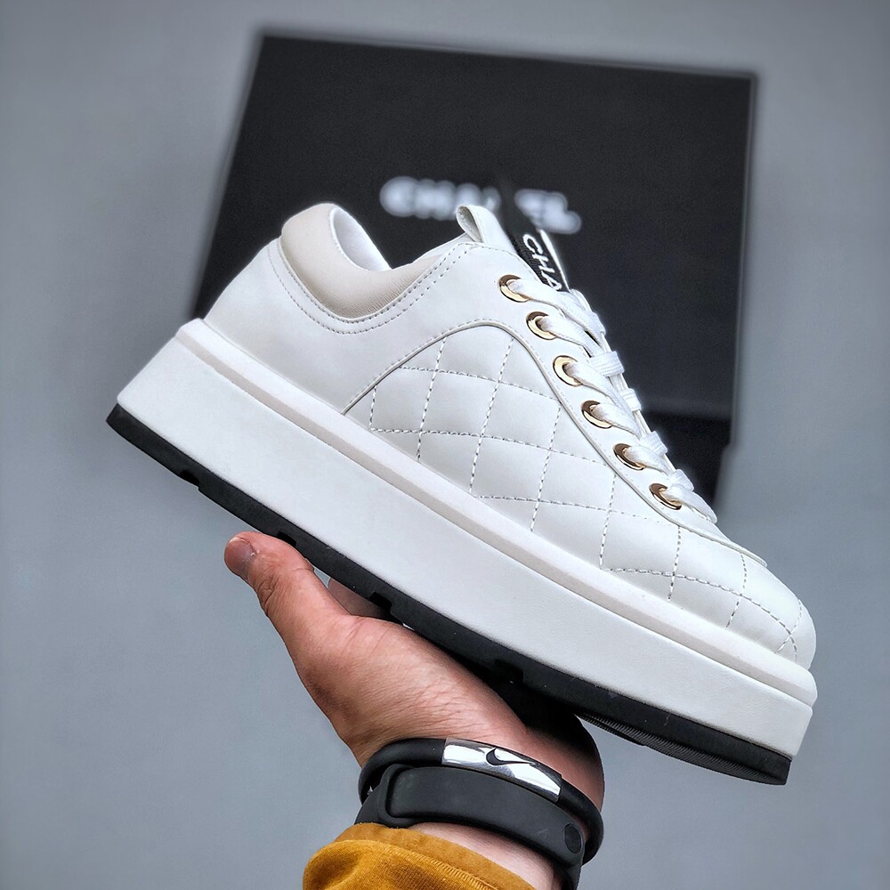 Chanel Popular Black And White Sneakers