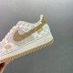 Gucci x Nike Air Force 1 '07 Low White Khaki Shoes Sneakers