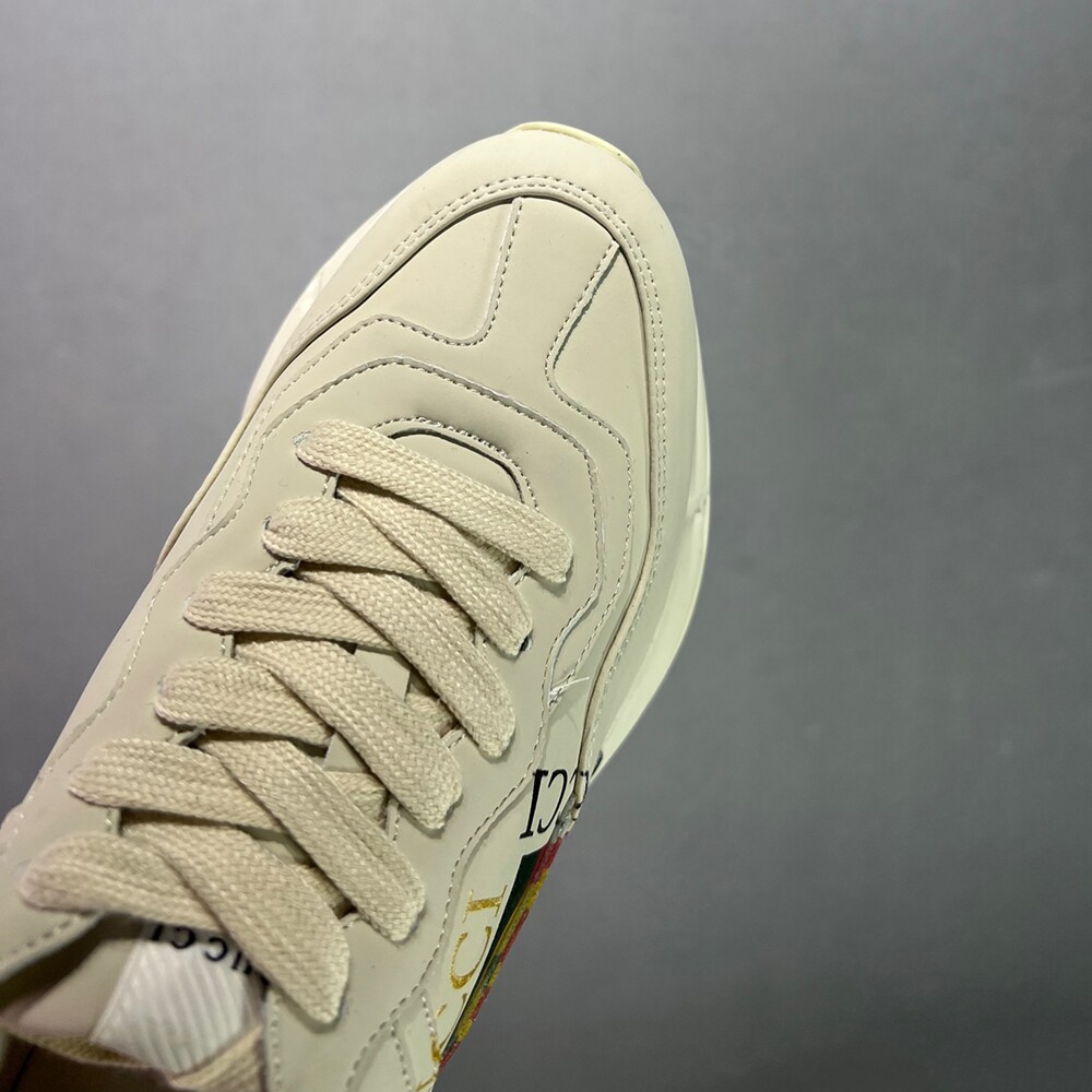 Gucci Rhyton Leather Sneaker Square Logo