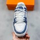 Louis Vuitton Trainer Sneaker White Blue