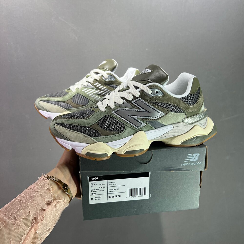 New Balance 9060 Green Grey Running Shoes Sneakers NB-001