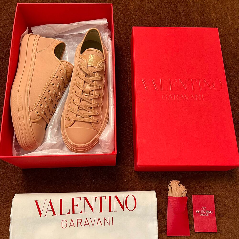 Valentino Garavani Lace-Up Canvas Sneakers VA-014