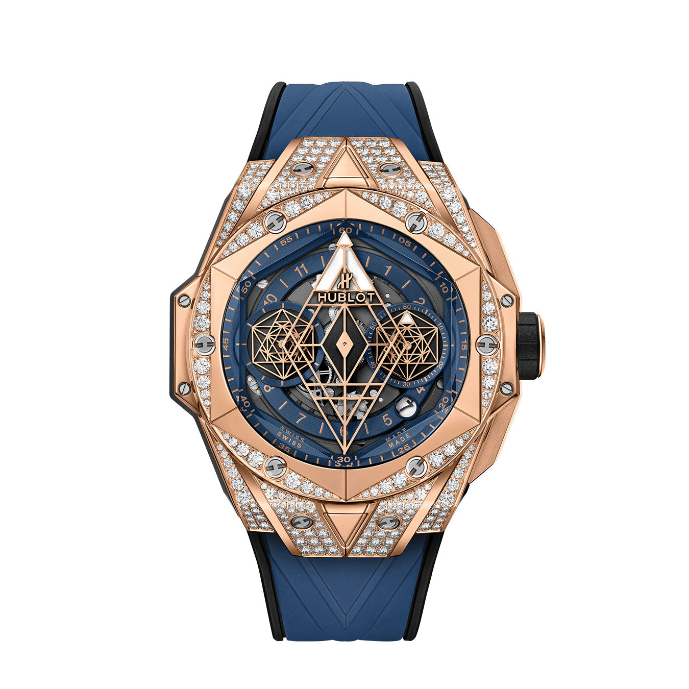 Hublot Big Bang SANG BLEU II KING GOLD BLUE PAVÃ‰ Ref# 418.OX.5108.RX.1604.MXM20