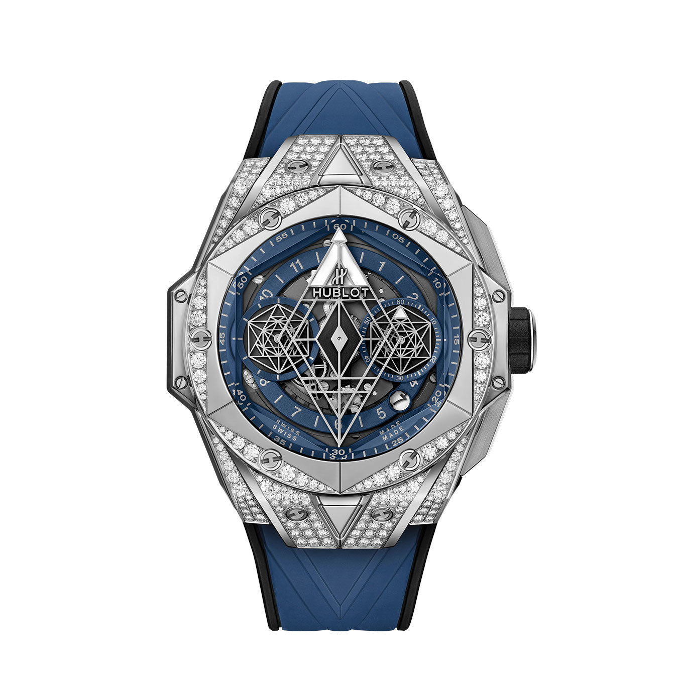 Hublot Big Bang SANG BLEU II TITANIUM BLUE PAVÃ‰ Ref# 418.NX.5107.RX.1604.MXM20