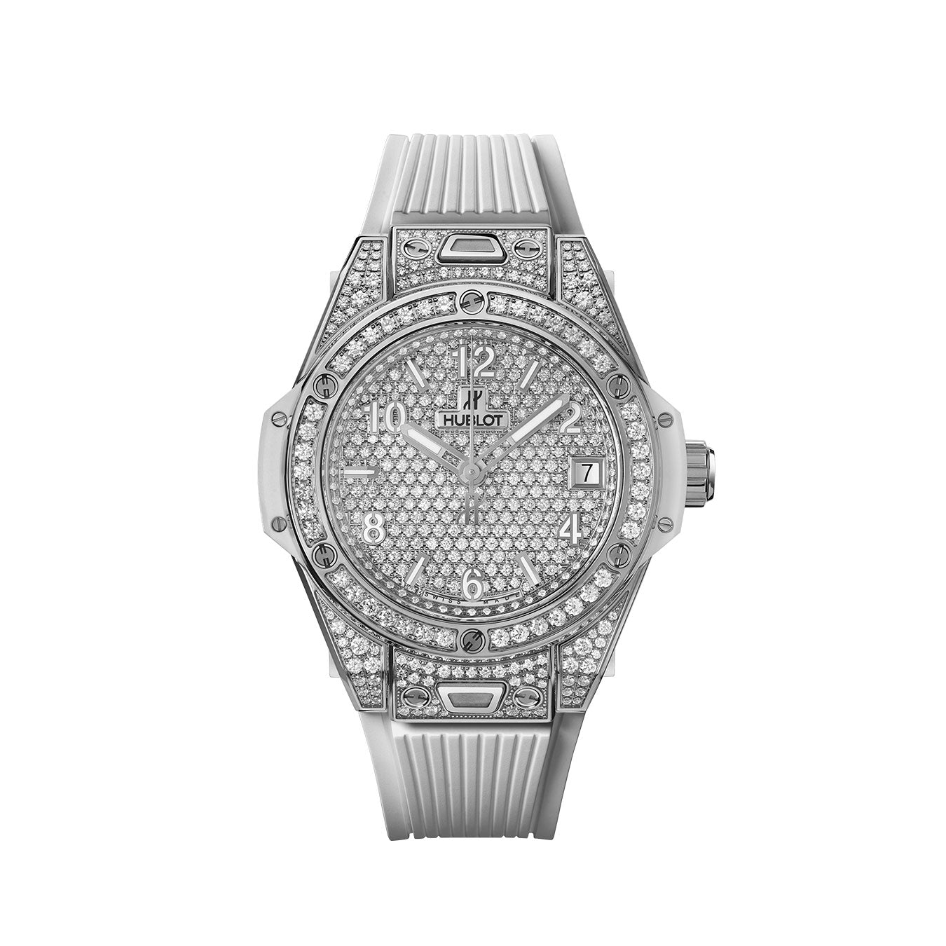 Hublot Big Bang ONE CLICK STEEL WHITE FULL PAVÃ‰ Ref# 465.SE.9010.RW.1604