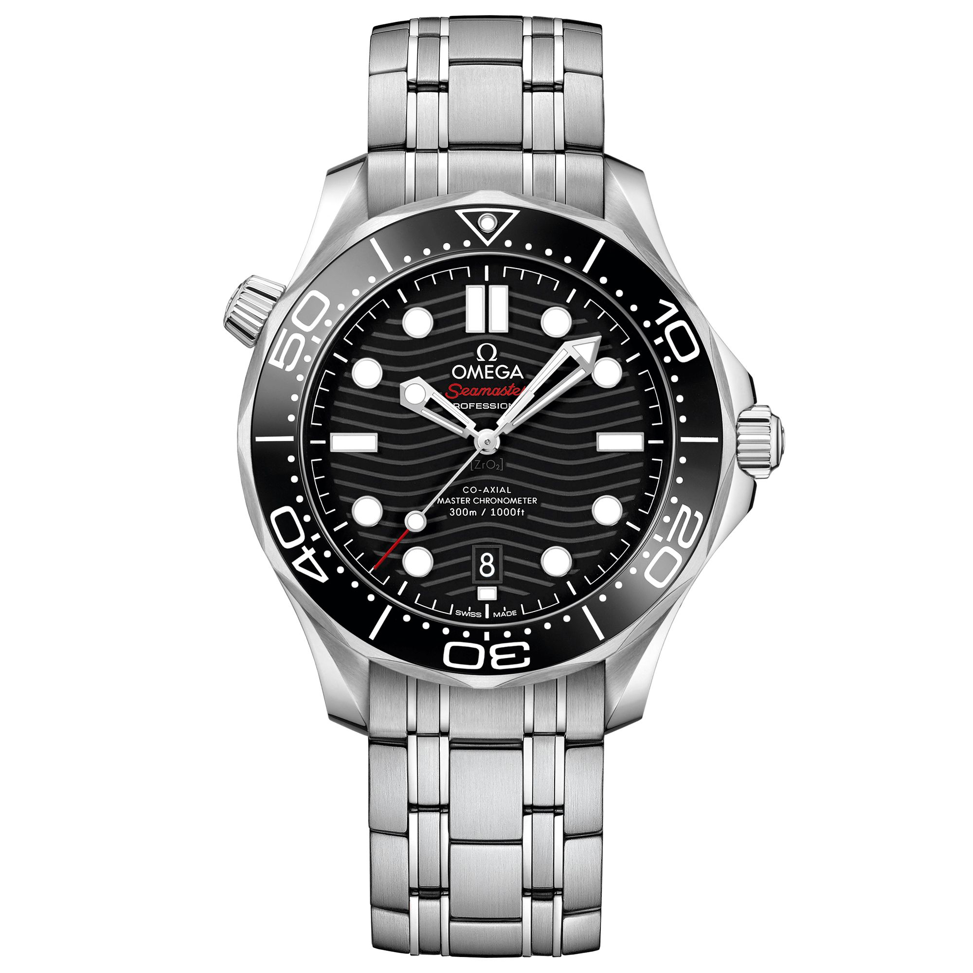 Omega Seamaster Diver 300M Co-Axial Master Chronometer 42mm Black Stainless Steel- 210.30.42.20.01.001