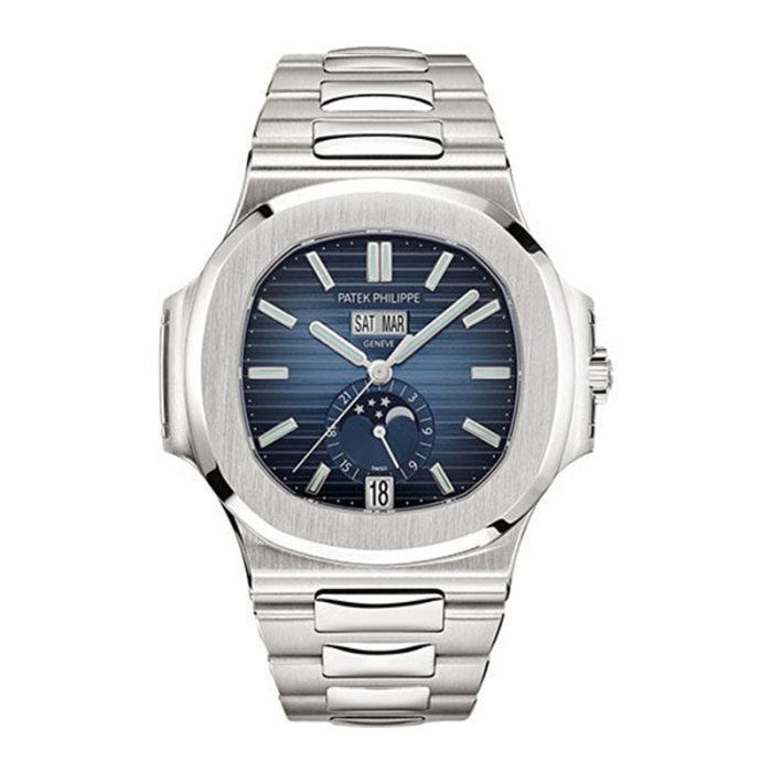 Patek Philippe Nautilus Annual Calendar Moon Phases – 40.5 mm – Steel – Blue Dial – 5726/1A-014