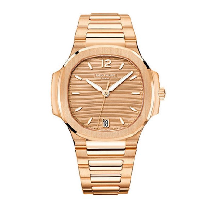 Patek Philippe Nautilus Ladies Automatic – 35.2 mm – Rose Gold – Golden Brown Opaline Dial – 7118/1R-010