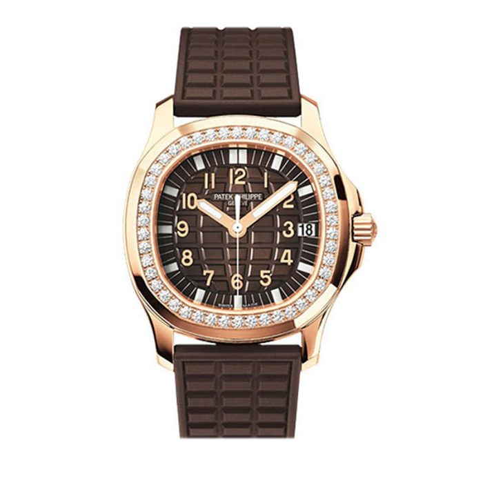 Patek Philippe Aquanaut Luce Automatic Diamond Brown Dial Ladies Watch 5068R-001