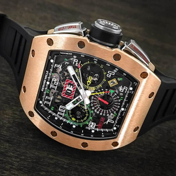 Best selling specials-RICHARD MILLE RM 11-02 Automatic Flyback Chronograph Dual Time Zone Rose Gold