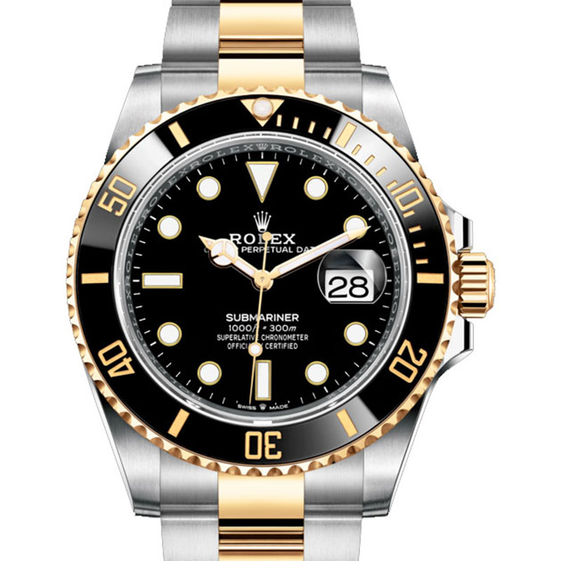 Rolex Submariner 40mm Black Dial Stainless Steel and Yellow Gold Bracelet RL-004