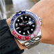 Rolex GMT-Master II 40mm Black Dial Pepsi Blue and Red Bezel RL-017