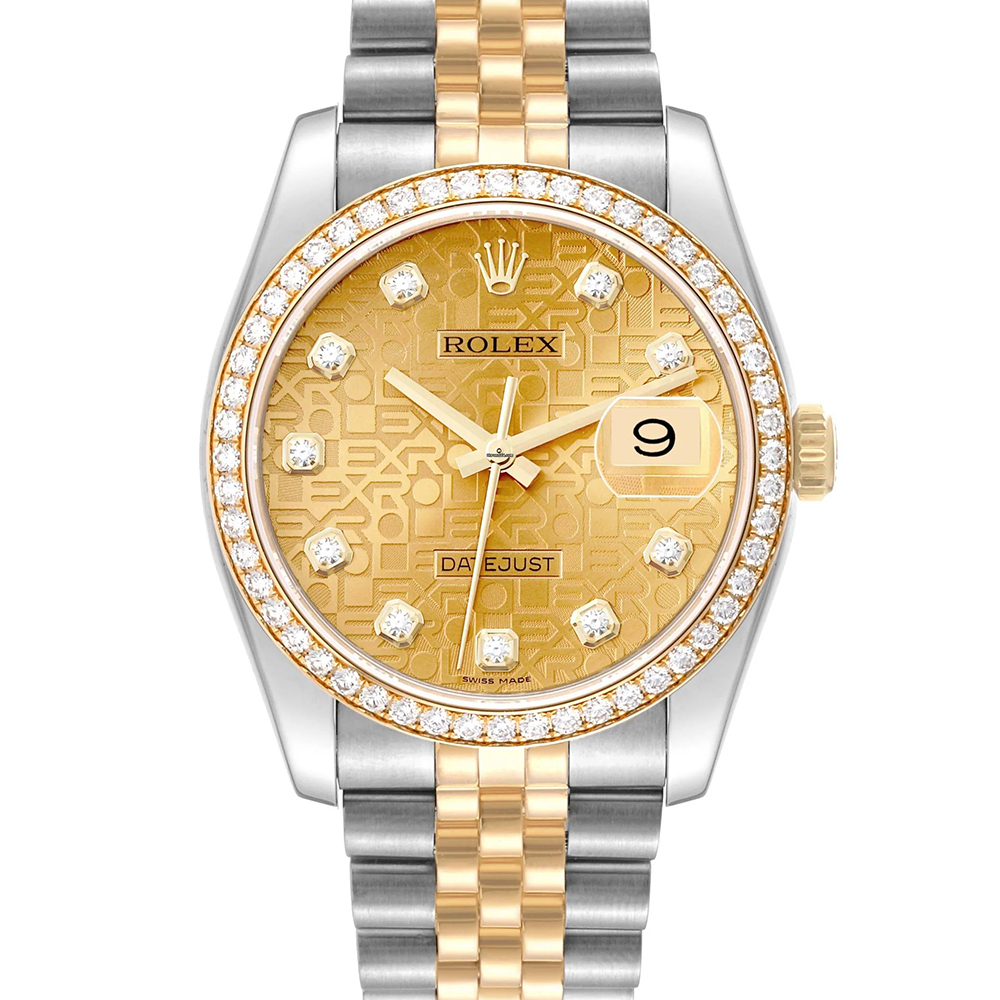 Rolex Datejust 36mm Yellow Gold Jubilee Motif Dial Diamond RL-033