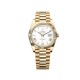 Rolex Day-Date 40 Presidential White dial Fluted Bezel President bracelet Yellow gold Watch RL-037