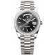 Rolex Day-Date 40 Presidential Black dial Diamond Bezel President bracelet White gold Watch RL-044