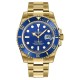 Rolex Submariner Date Blue Dial 18k Yellow Gold 41mm RL-063