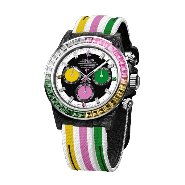 ROLEX Diw Daytona carbon rainbow candy 40mm carbon