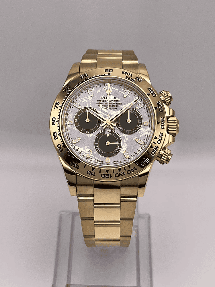 Rolex Daytona Yellow Gold Meteorite & Black Dial 116508