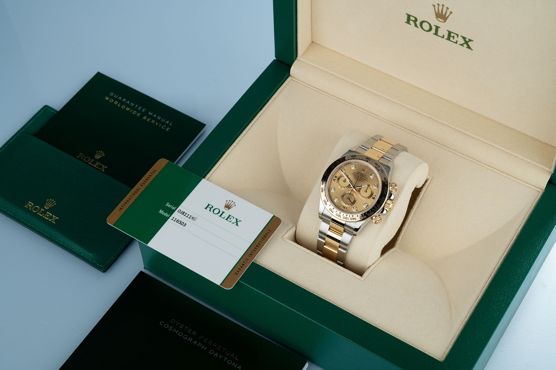 Rolex 116503 Cosmograph Daytona “Diamond Dial” New Model “Full Set”