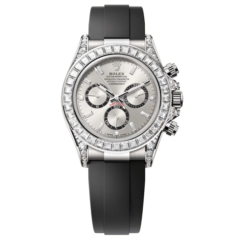 Rolex Cosmograph Daytona Oyster, 40 mm, white gold and diamondsReference 126539TBR