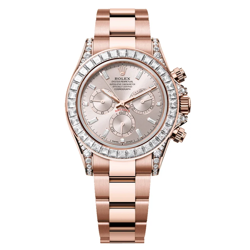 Rolex Cosmograph Daytona Oyster, 40 mm, Everose gold and diamonds Reference 126595TBR