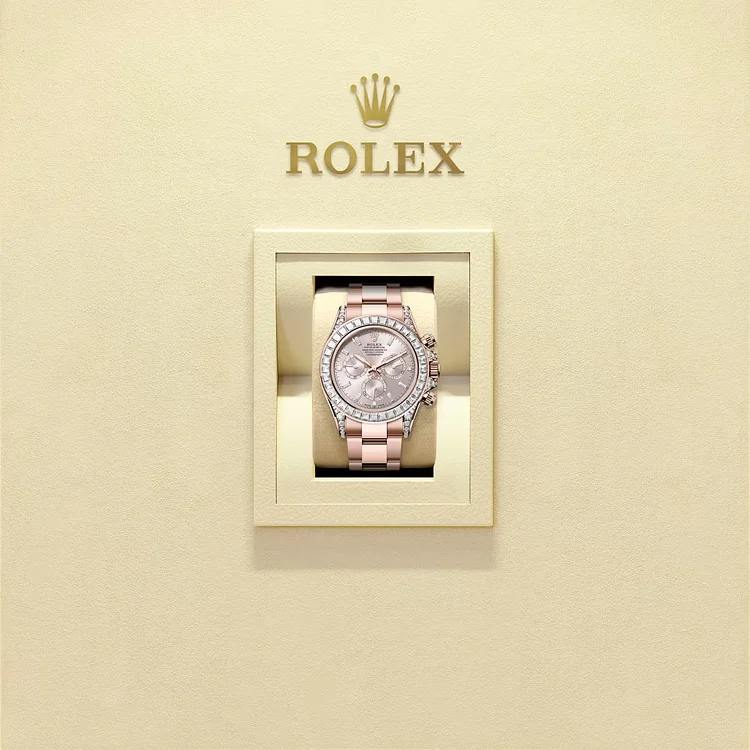 Rolex Cosmograph Daytona Oyster, 40 mm, Everose gold and diamonds Reference 126595TBR