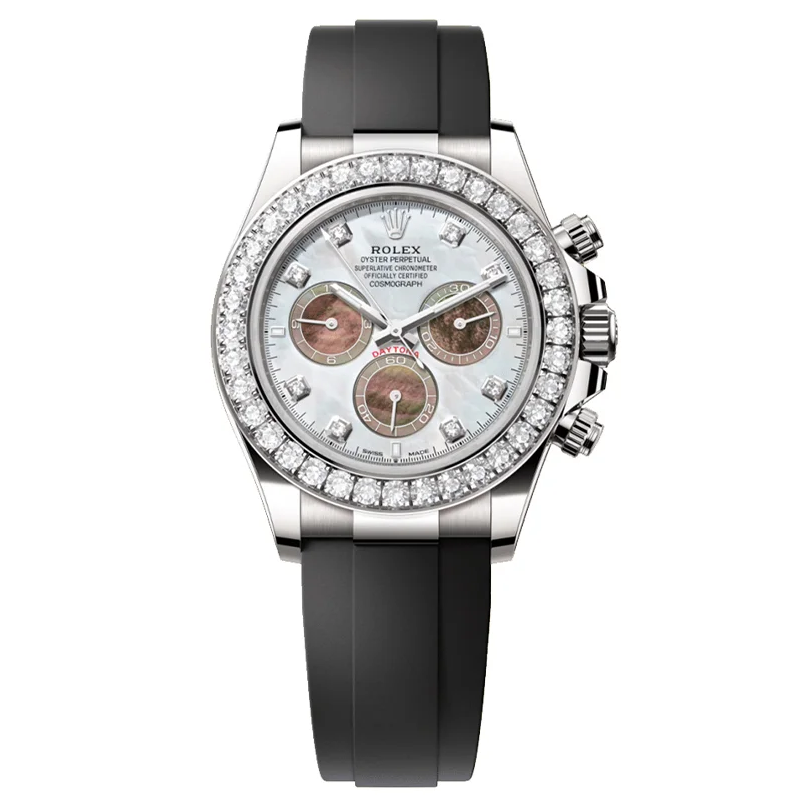 Rolex Cosmograph Daytona Oyster, 40 mm, white gold and diamonds Reference 126589RBR