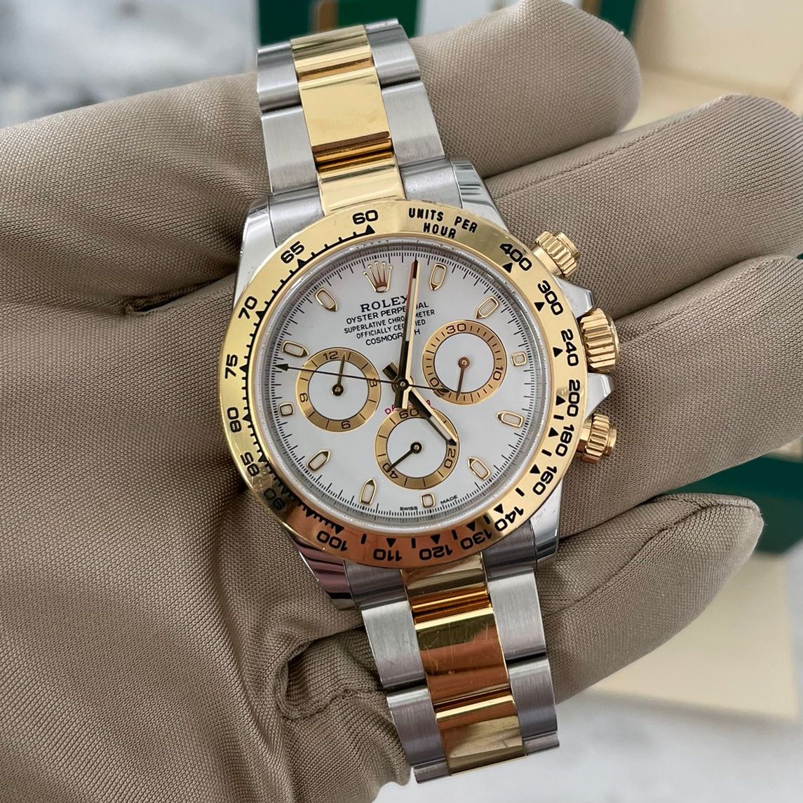 Rolex Daytona Steel & Gold White Dial 116503