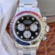 Rolex Daytona Rainbow Diamond Silver Stainless Steel 40 mm, diamond